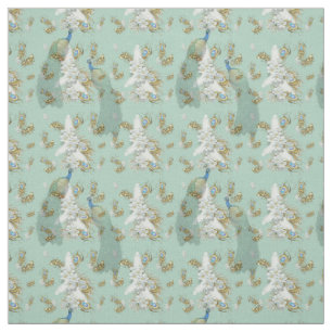 Tissu Golden Royal Peacock Feathers