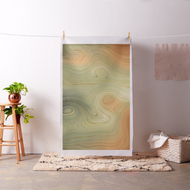 Tissu Golden Strata | Pêche Brûlée Orange Vert Agate (In Situ)