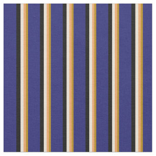 Tissu Goldenrod foncé, Brown, Bisque, Noir & Bleu