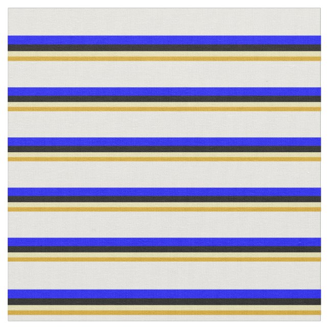 Tissu Goldenrod, Tan, Noir, Bleu et Blanc (Fermer)