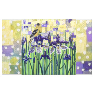 Tissu Goldfinch and Irises 