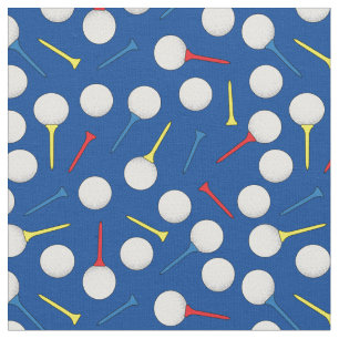 Tissu Golf Balls et Motif Tee - shirt sur Blue