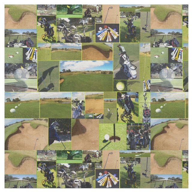 Tissu Golf Collage (Fermer)