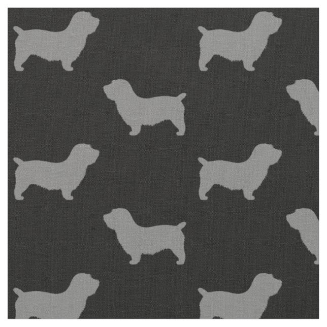 Tissu Gorge de motif de silhouettes d'Imaal Terrier (Fermer)