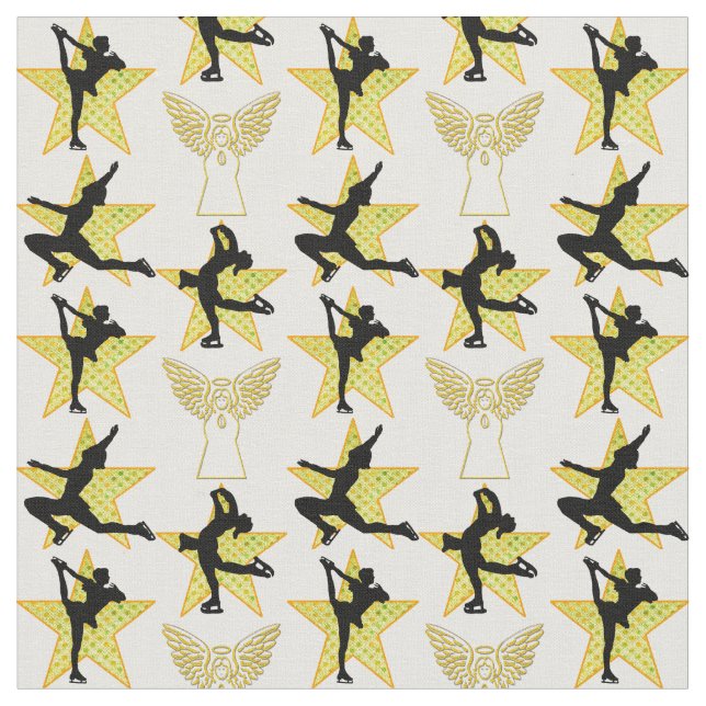 TISSU GORGEOUS GOLD FIGURE SKATING NOËL DESIGNS (Fermer)