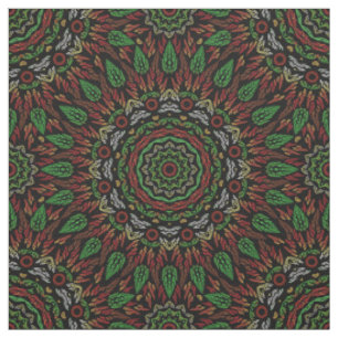 Tissu Gothique Feuilles  Mandala Motif