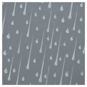 Tissu Gouttes de pluie qui tombent Journée pluvieuse mig