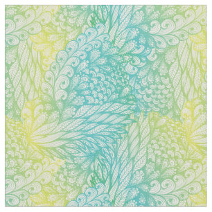 Tissu Gradient jaune et bleu vintage floral