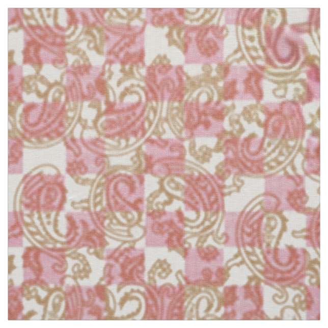 Tissu Gradient Or Rose. Papier peint géométrique (Échantillon)
