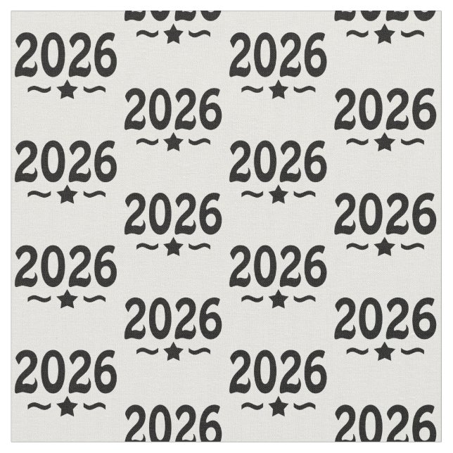 Tissu Graduation Star Class of 2026 Grad (Fermer)