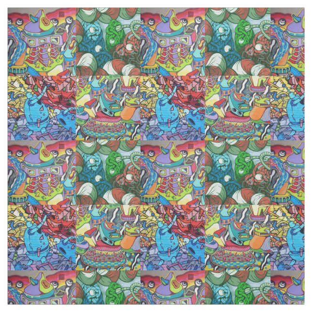 Tissu Graffiti Fabric (Échantillon)
