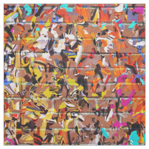 Tissu Graffiti sur brique