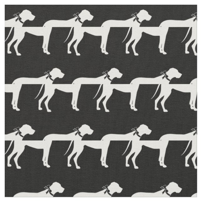 Tissu Grand chien Danse Silhouette animal (Fermer)