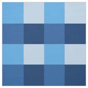 Tissu Grand contrôle de Buffalo, nuances de bleu de