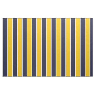 Tissu Grand motif blanc bleu jaune audacieux classique
