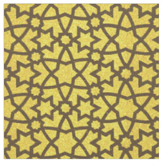 Tissu Grand or et noir d'arabesque