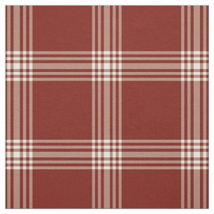 Tissu Grand plaid rouge et blanc