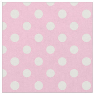 Tissu Grand pois - blanc sur la sucrerie de coton