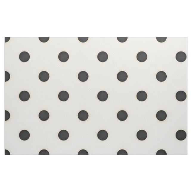 Tissu Grand Pois noir & blanc antique (Fat Quarter)