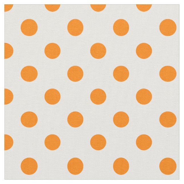 Tissu Grand pois - orange sur le blanc (Fermer)