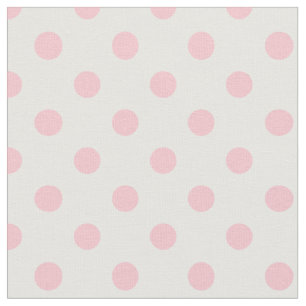 Tissu Grand pois - rose sur le blanc