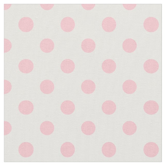 Tissu Grand pois - rose sur le blanc (Fermer)