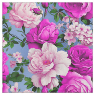 Tissu Grand Retro Purple Rose Textile