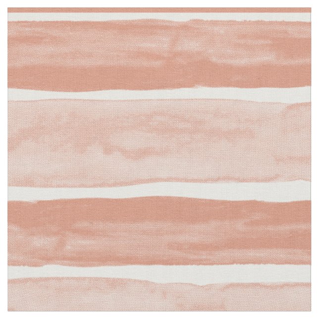 Tissu GRANDE BANDE BANDE Peach Watercolor Motif de bande (Fermer)