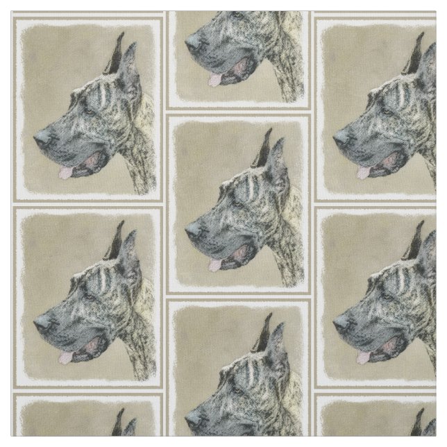 Tissu Grande Danse (Brindle) Peinture - Art Chien origin (Échantillon)