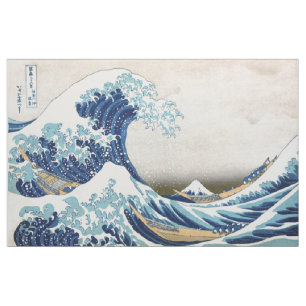 Tissu Grande vague au large de Kanagawa Hokusai