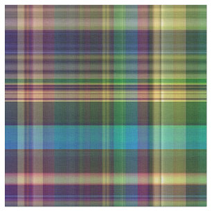 Tissu Grandes bandes chromatiques de Madras Plaid Motif 