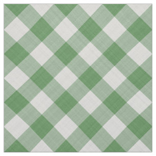 Tissu Grandes En vichy vertes Motifs géométriques