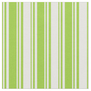 Tissu Grandes Motifs couleur crème verte et crème à l