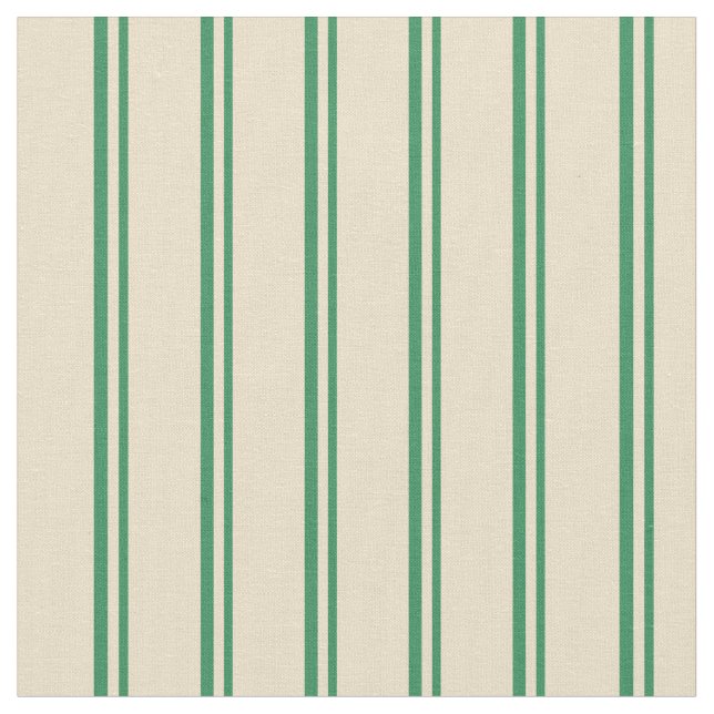 Tissu Grandes Tons Vert Mer Et Tan (Fermer)