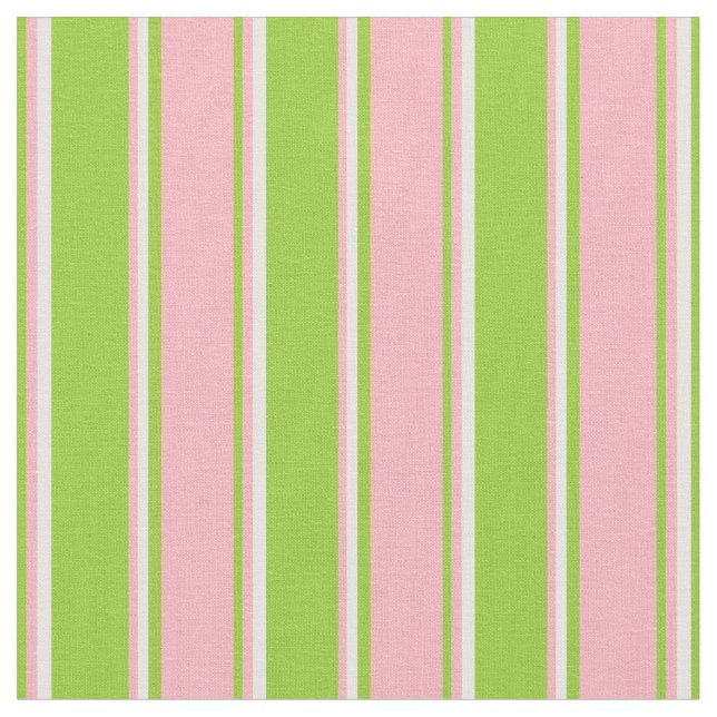 Tissu Grandes tons vert, rose clair et blanc (Fermer)