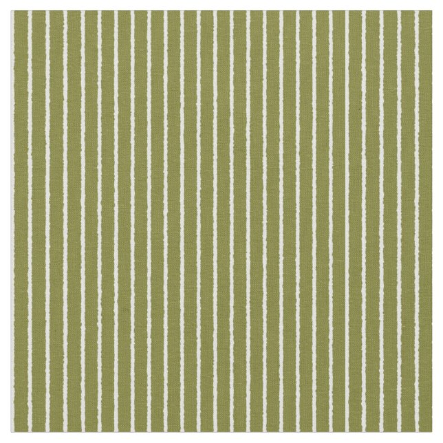 Tissu Grandes vertes et blanches d'olive avec lignes iné (Fermer)