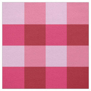 Tissu Grands contrôle de Buffalo, rose de fraise et