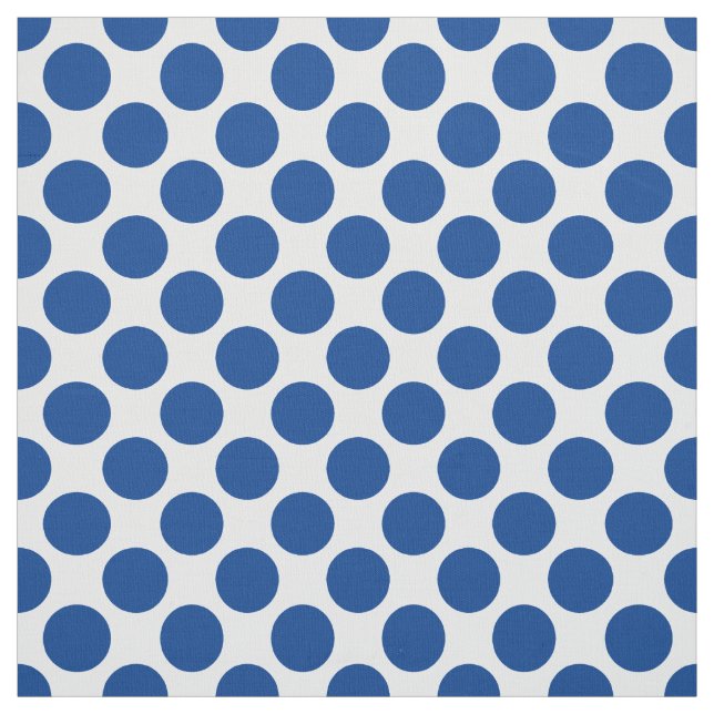Tissu Grands points rétro - bleu cobalt et blanc (Échantillon)