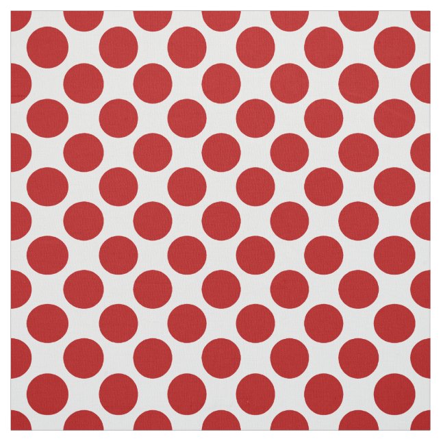 Tissu Grands points rétro - rouge et blanc (Échantillon)