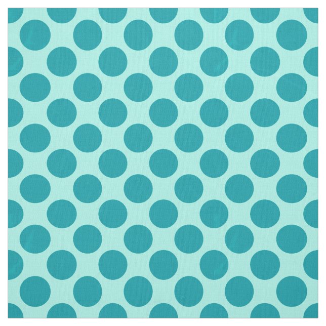 Tissu Grands rétros points - aqua et turquoise (Échantillon)