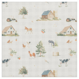 Tissu Grange à ânes bleu écossais