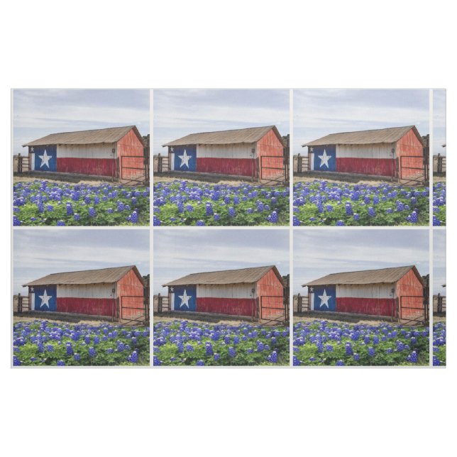 Tissu Grange Paysage Texas Avec Bluebonnets (Fat Quarter)