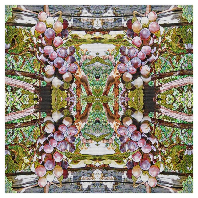 Tissu Grapes.Fruit vitrage. (Échantillon)