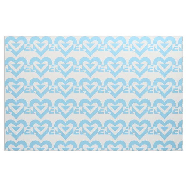 Tissu Graphique d'amour cool, Bleu (Fat Quarter)