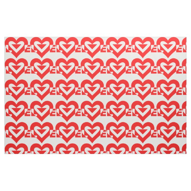 Tissu Graphique d'amour cool, Rouge (Fat Quarter)