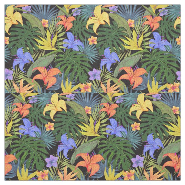 Tissu Graphique de fleur d'Aloha de Hawaii tropical (Échantillon)