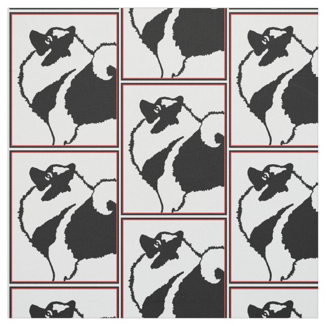 Tissu Graphiques de Keeshond - art original mignon de (Échantillon)