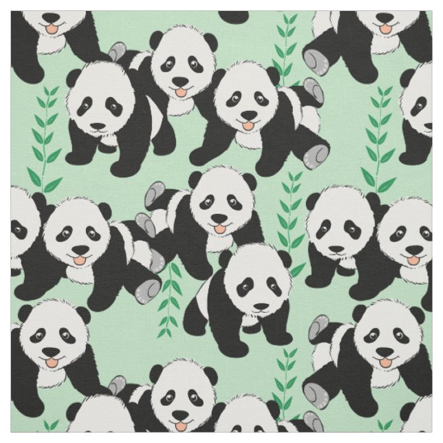 Tissu Graphisme des ours de panda (Échantillon)