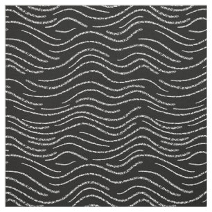 Tissu Gravure à rayures blanches et noires