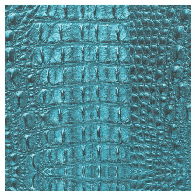 Tissu gravure d'alligator bleu bleu turquoise et chère (Fermer)